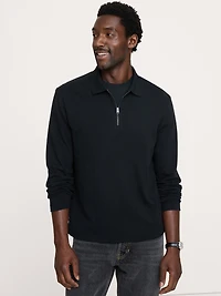 Luxury-Touch Quarter-Zip Polo