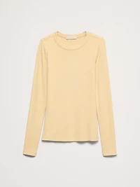 Ribbed Crew-Neck T-Shirt