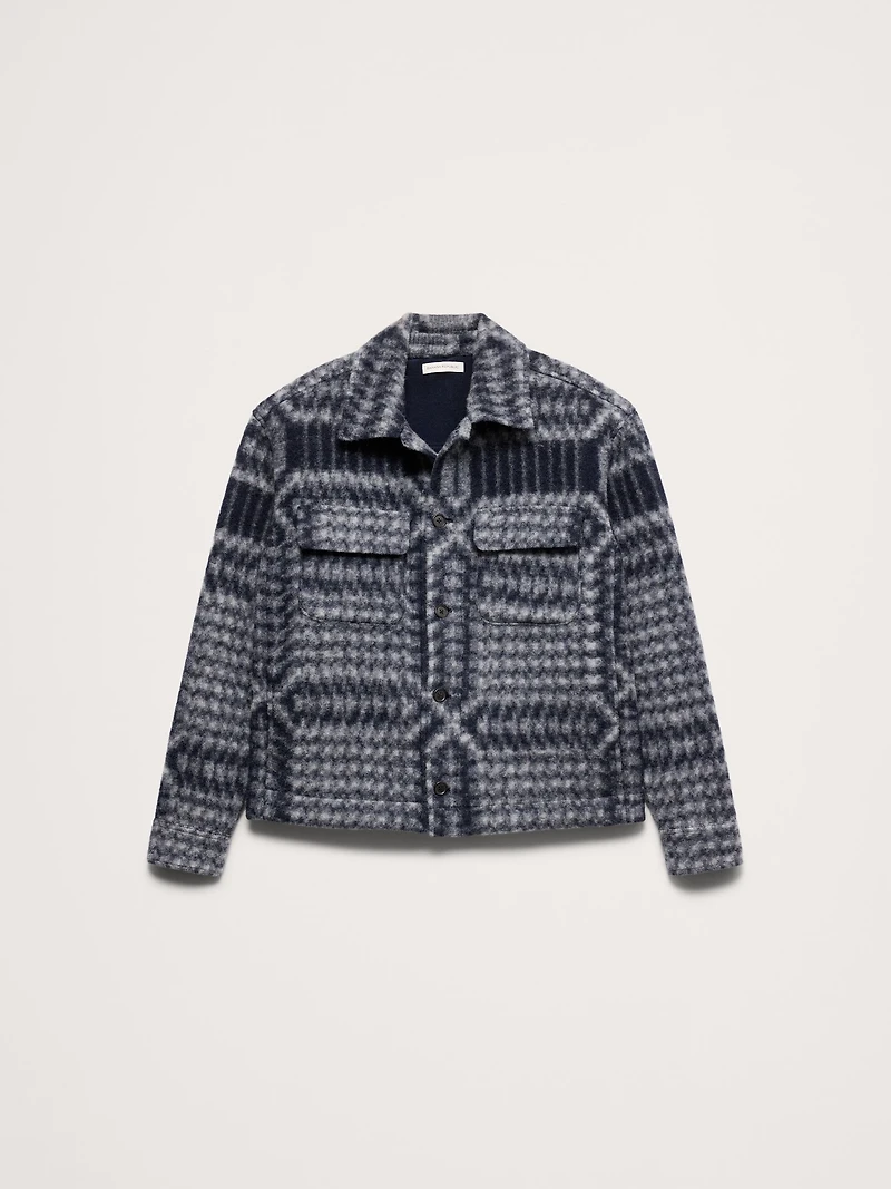 Boiled Wool-Blend Shirt Jacket
