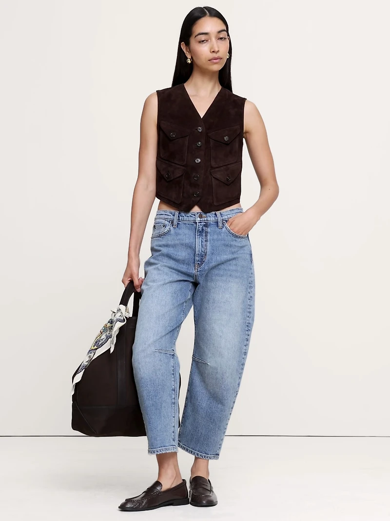 Suede Pocket Vest