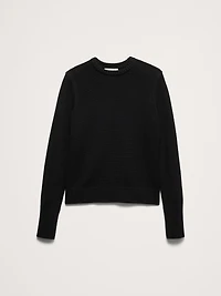 Larkspur Cotton-Silk Crew-Neck Sweater