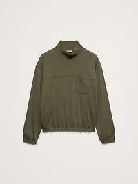 Cotton Mock-Neck Pullover