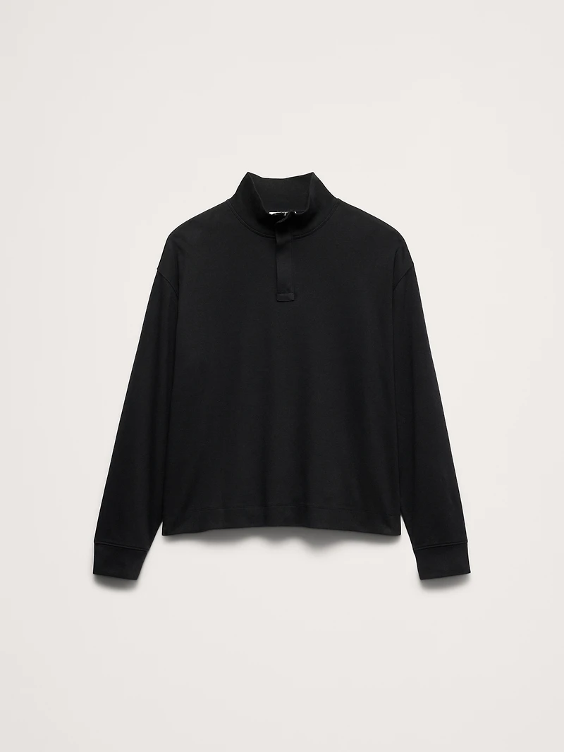 Luxury-Touch Half-Zip Polo
