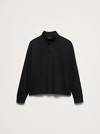 Luxury-Touch Half-Zip Polo