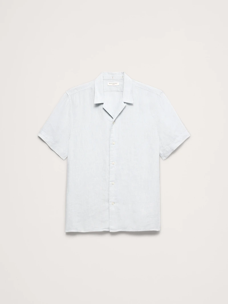 Standard-Fit Linen Resort Shirt