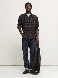 Relaxed-Fit Flannel Utility Shirt