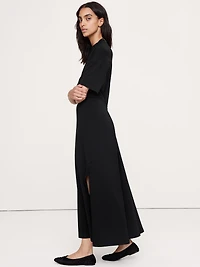 Oversized Stretch-Cotton Tie-Waist Maxi Dress