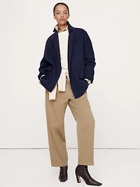 Cotton-Linen Utility Blazer