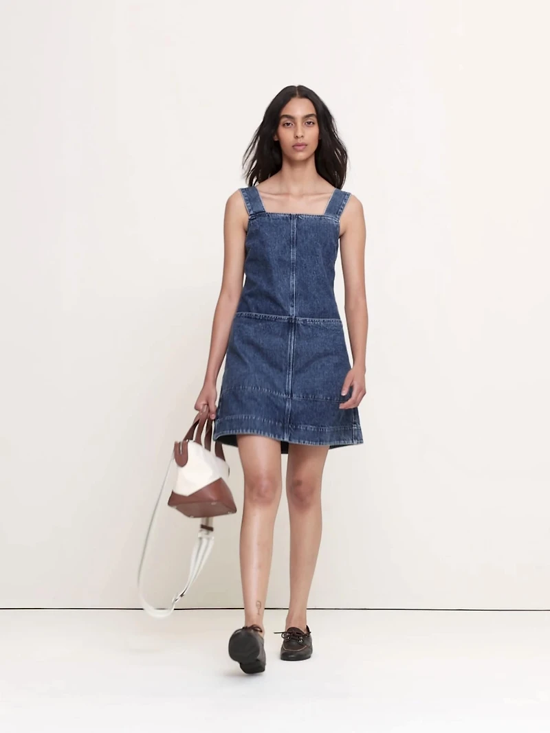 Denim Apron Mini Dress