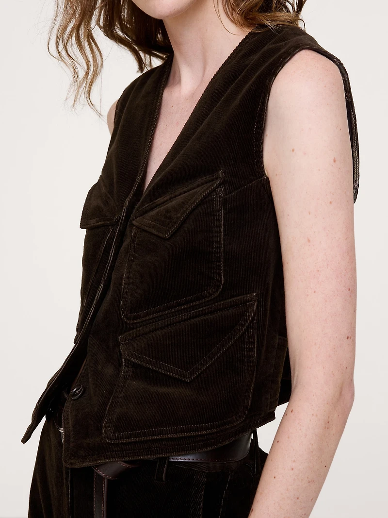 Corduroy Pocket Vest