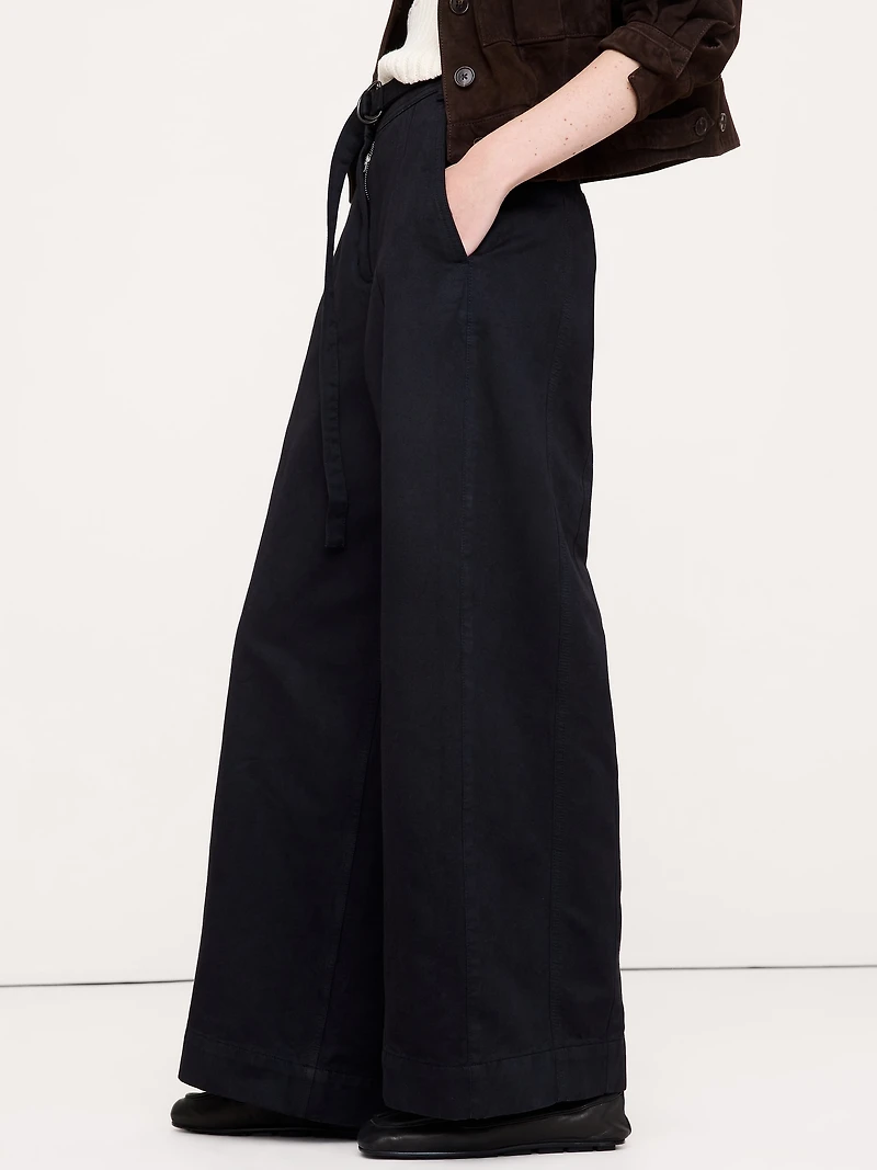 High-Rise Wide-Leg Utility Pant
