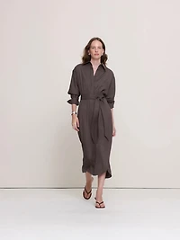 Viscose Midi Shirt Dress