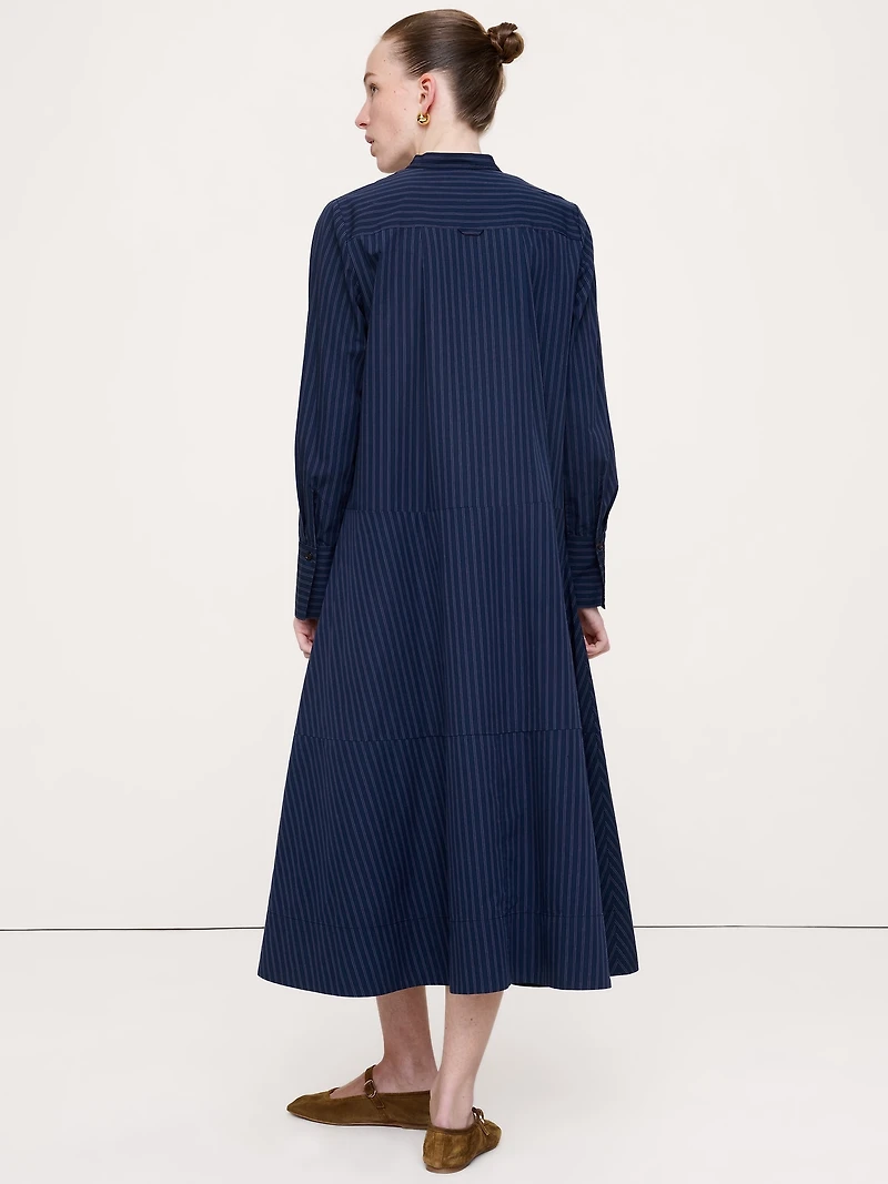 Cotton Trapeze Shirt Dress
