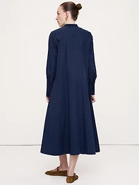 Cotton Trapeze Shirt Dress