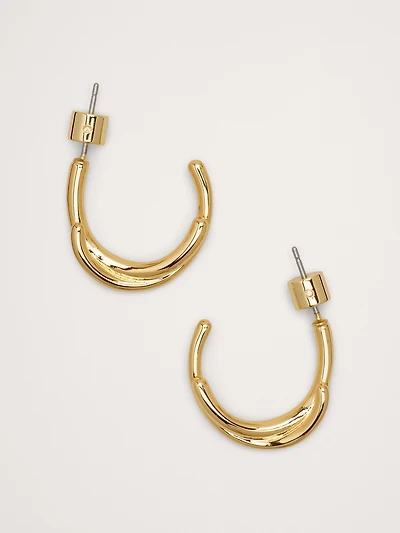 Dashed Twist Hoop Earrings