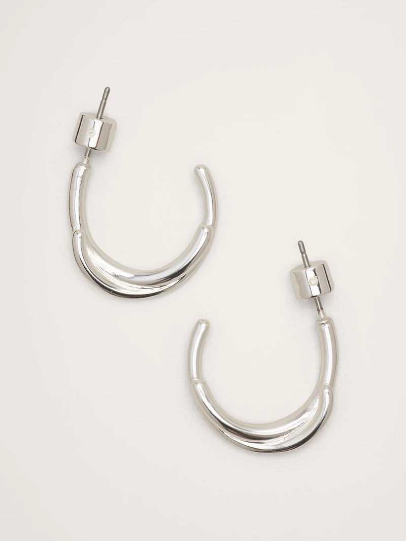 Dashed Twist Hoop Earrings
