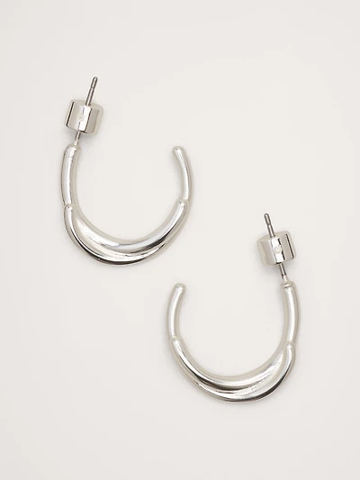 Dashed Twist Hoop Earrings