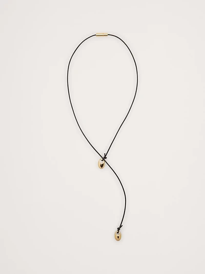 Pebble Leather Cord Necklace