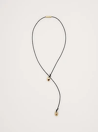 Pebble Leather Cord Necklace