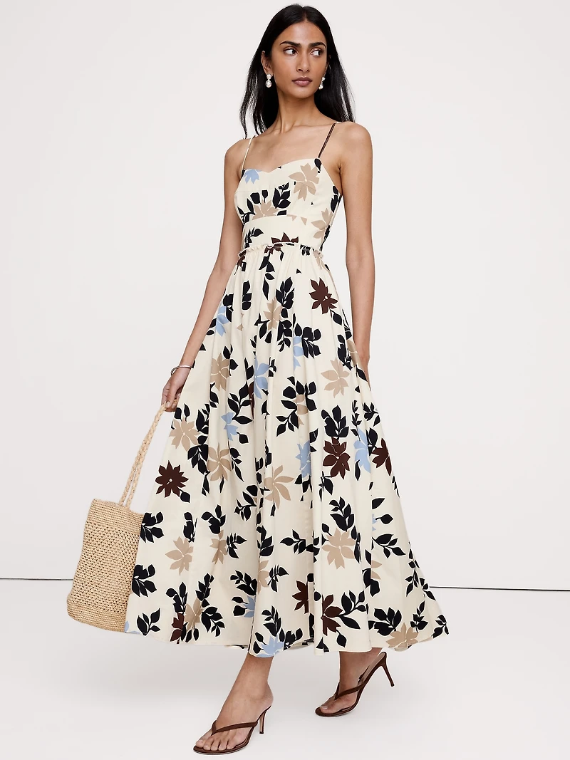 Soft Cotton Corset Maxi Dress