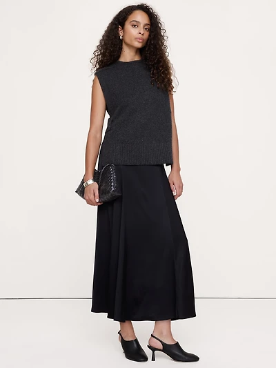 Wool-Cashmere Side-Snap Sweater Vest
