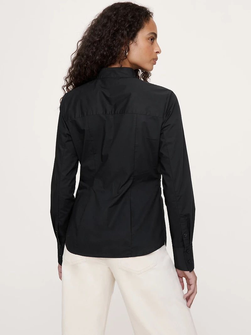 Cotton Pleated-Waist Top