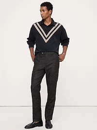 Tailored Slim Italian Tweed Suit Pant