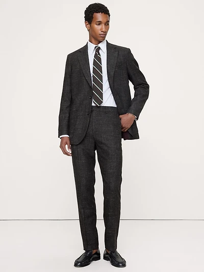 Tailored Slim Italian Tweed Suit Pant