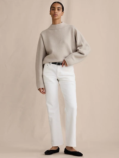 Low-Rise Kick-Straight Jean