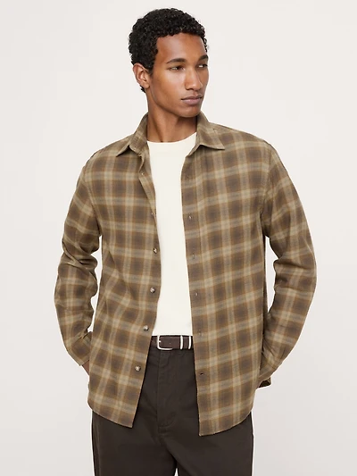 Standard-Fit Lightweight Brushed Flannel Shirt