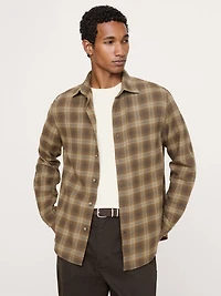 Standard-Fit Lightweight Brushed Flannel Shirt