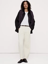High-Rise Corduroy Barrel Pant