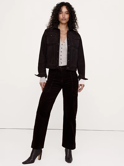 High-Rise Straight Corduroy Pant