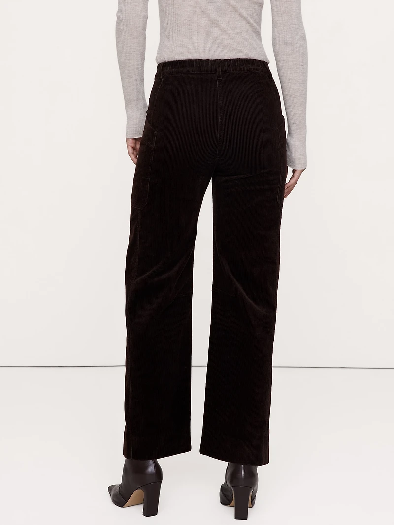 High-Rise Straight Corduroy Pant