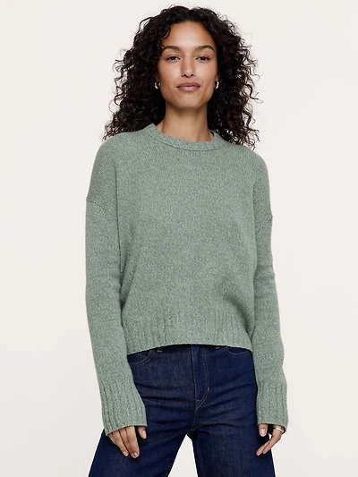 Oversized Midweight Cashmere Crew-Neck Sweater