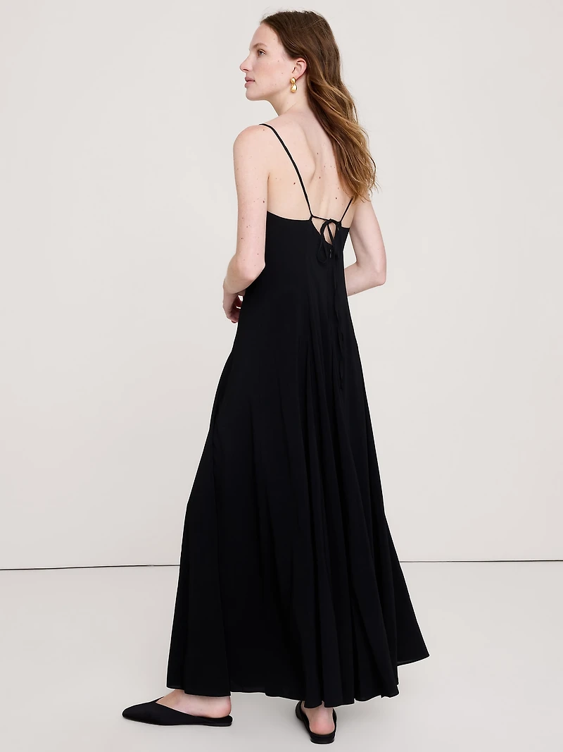 Georgette Paneled Maxi Dress