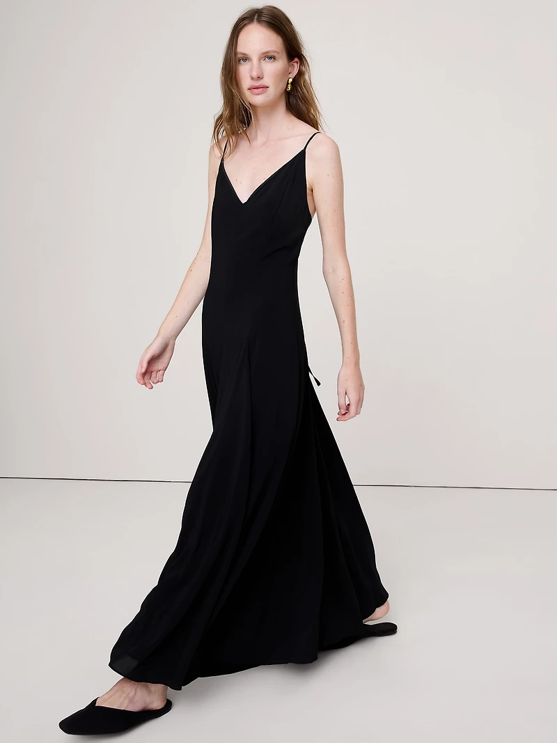 Georgette Paneled Maxi Dress