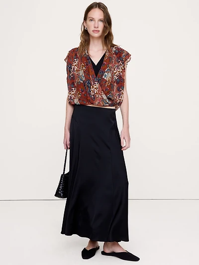 Layered Georgette Cropped Top