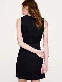 Denim Side-Button Mini Dress