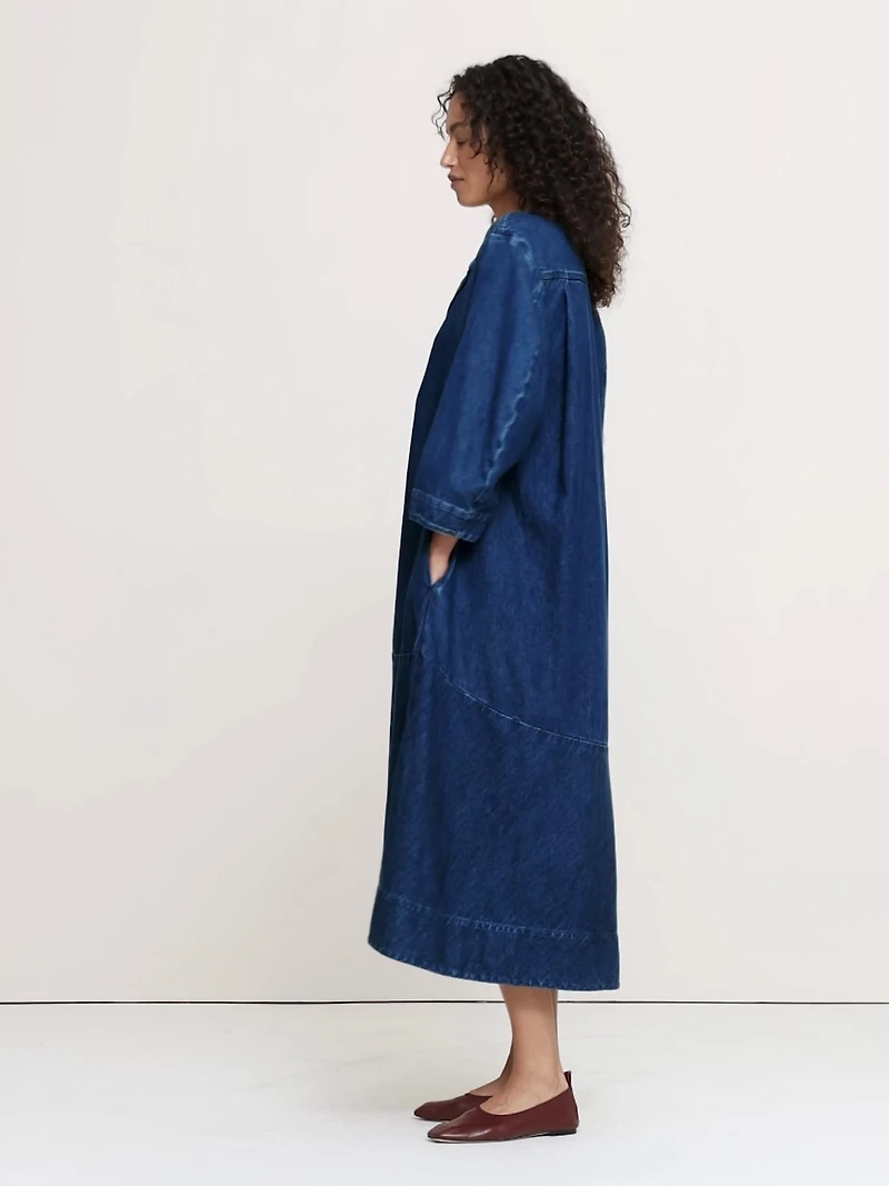Denim Popover Shirt Dress