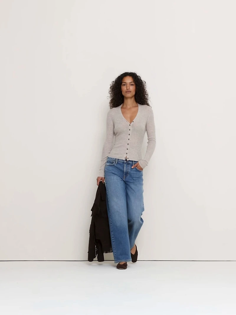 Featherweight Cashmere Shawl Cardigan