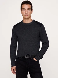 Slim Cotton Utility Sweater