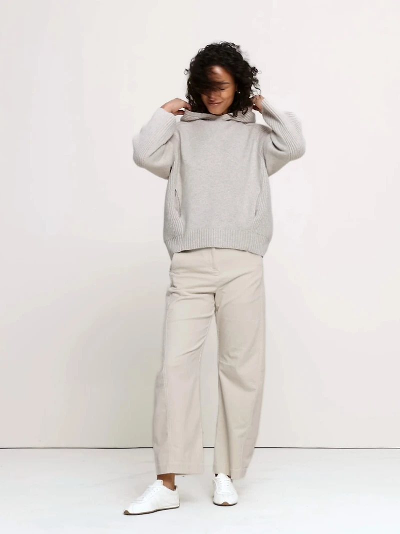 Wool-Cashmere Sweater Hoodie