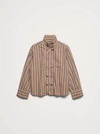 Cotton Foldover Collar Shirt