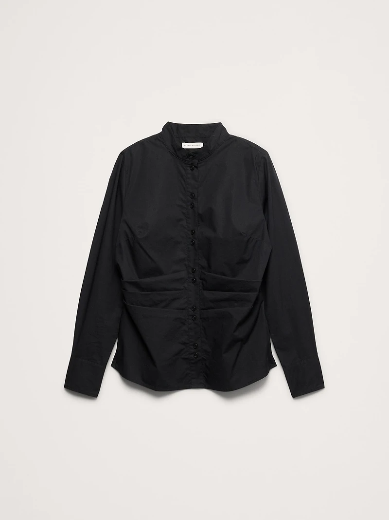 Cotton Pleated-Waist Top