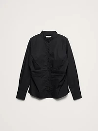 Cotton Pleated-Waist Top