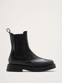 Italian Leather Platform Chelsea Boot
