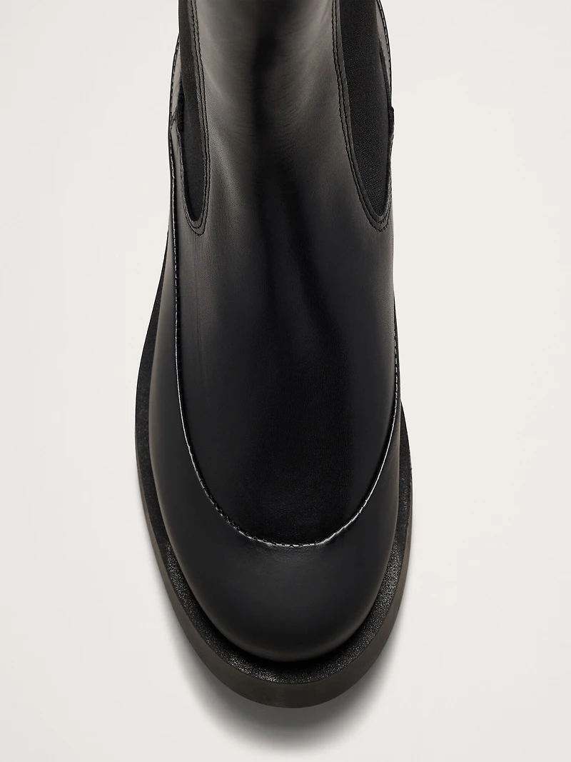 Italian Leather Platform Chelsea Boot