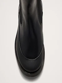 Italian Leather Platform Chelsea Boot