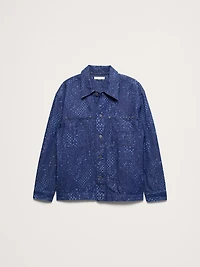 Relaxed-Fit Italian Printed Denim Overshirt